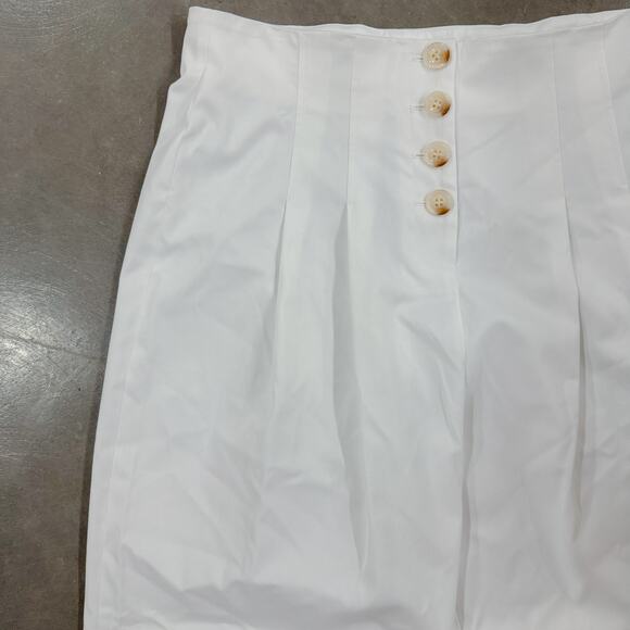 Antonio Melani Tiana Straight Leg Button Fly High Rise Pants Slacks White 14 NWT - Picture 2 of 10
